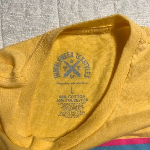 Tumbleweed Texastyles Texas Chica Yellow T-Shirt - Picture 3 of 5